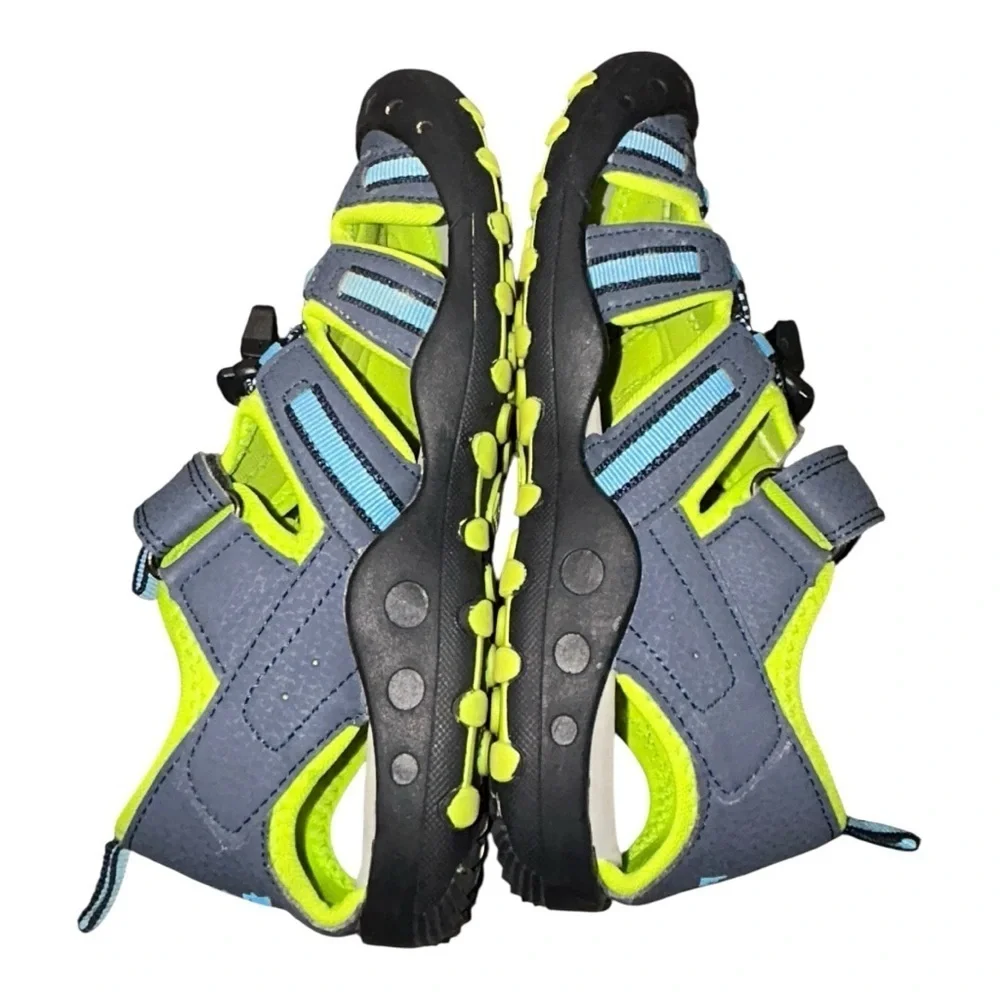 Kamik Kids' Gray and Green Outdoor Sandals size CLOSED-TOE SANDALS CRAB size 3